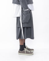 Polyester Cargo Skirt - Grey
