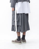 Polyester Cargo Skirt - Grey
