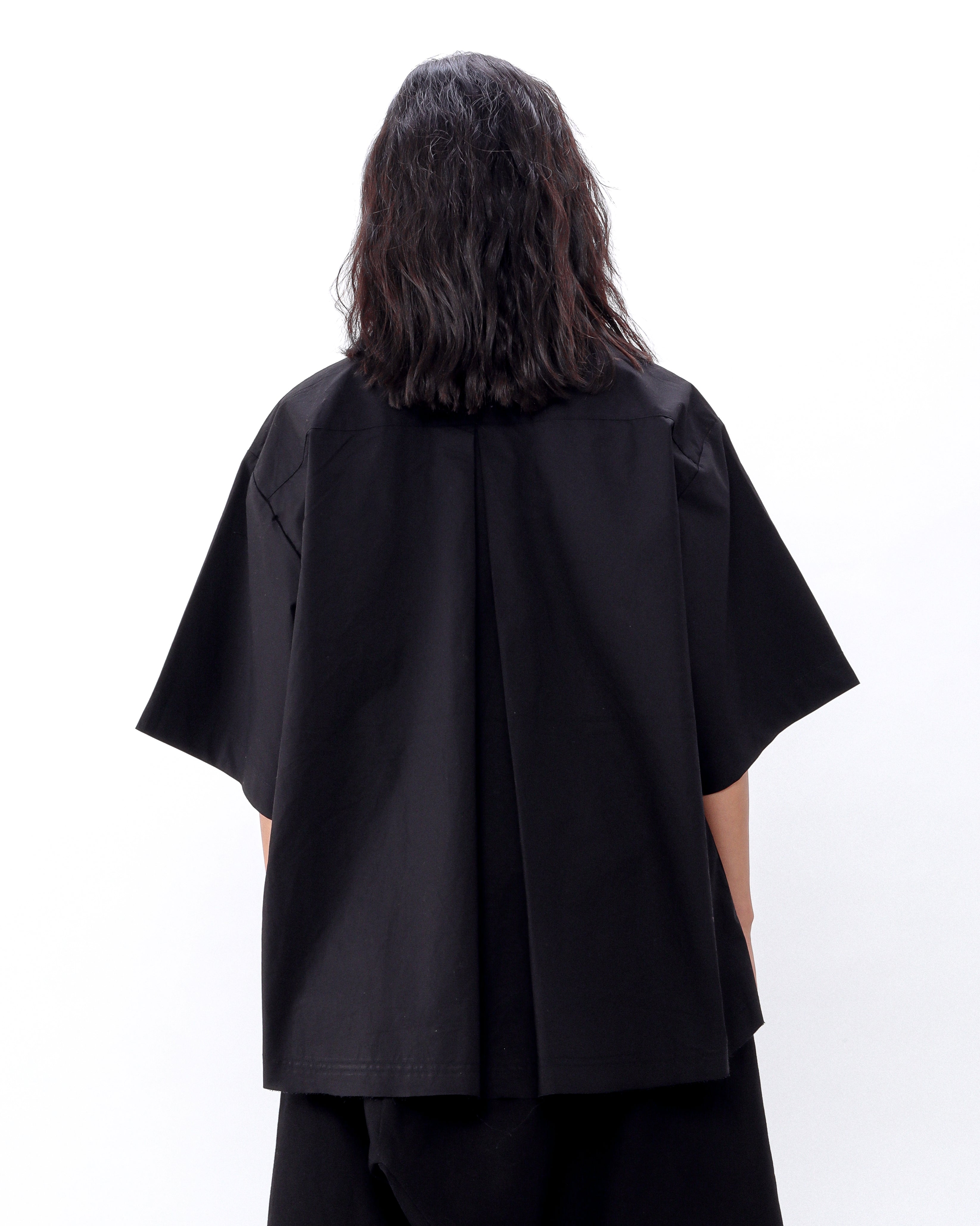 2024 Camp Collar - Black Poplin