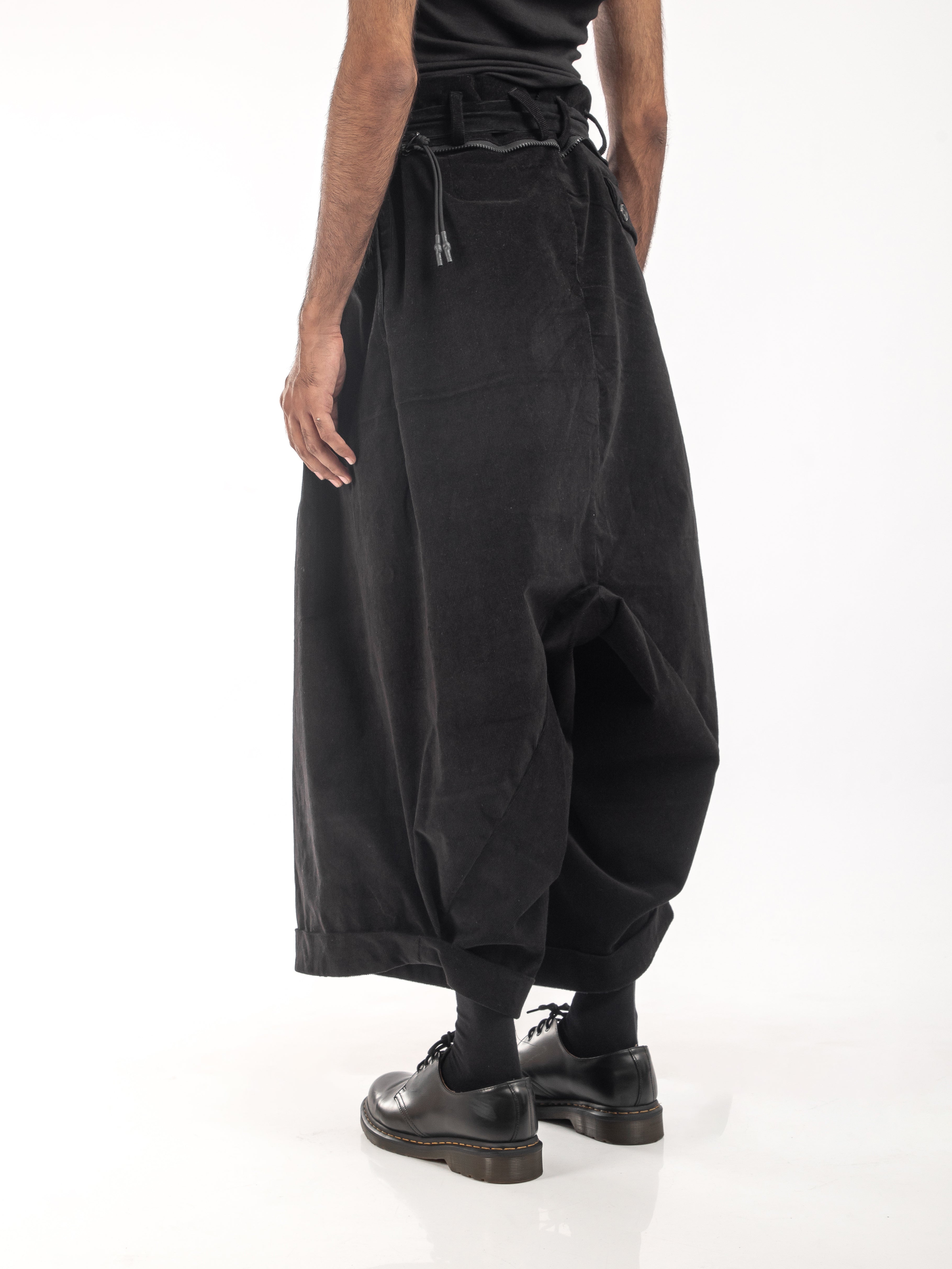 CORDUROY DROP CROTCH TROUSER