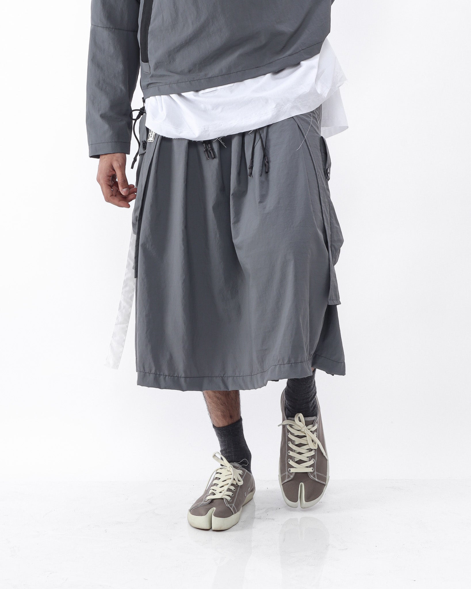 Polyester Cargo Skirt - Grey - GARUDA