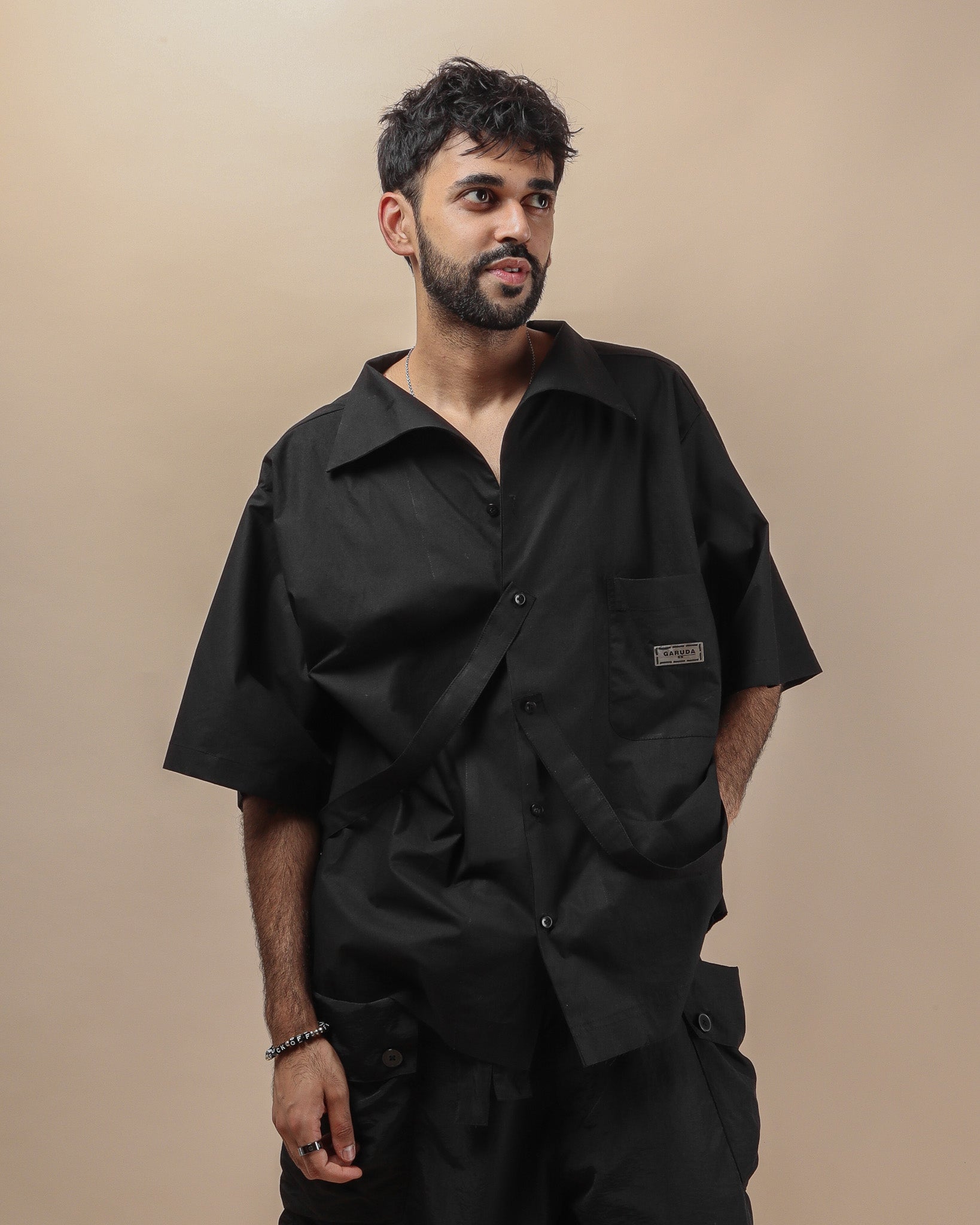 Poplin Villain Collar - Black - GARUDA