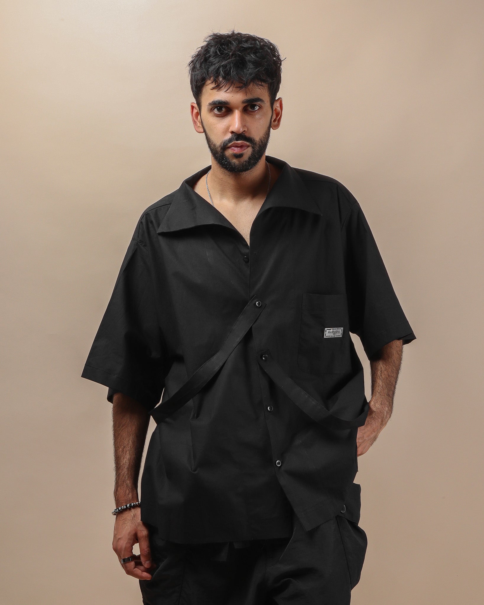 Poplin Villain Collar - Black - GARUDA