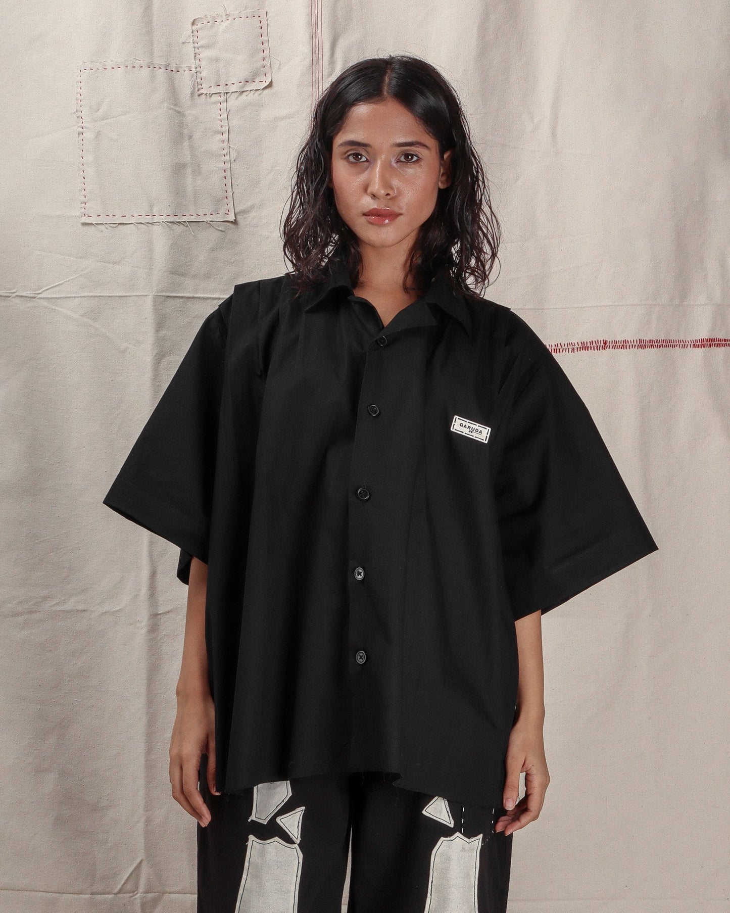 PLEATED SHOULDER SHIRT - GARUDA