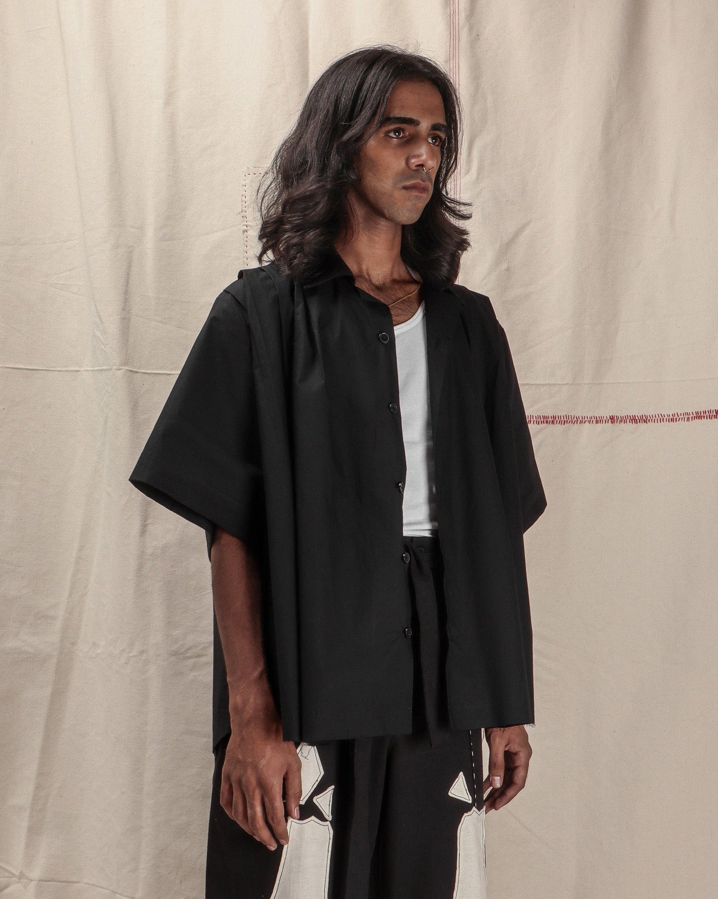 PLEATED SHOULDER SHIRT - GARUDA