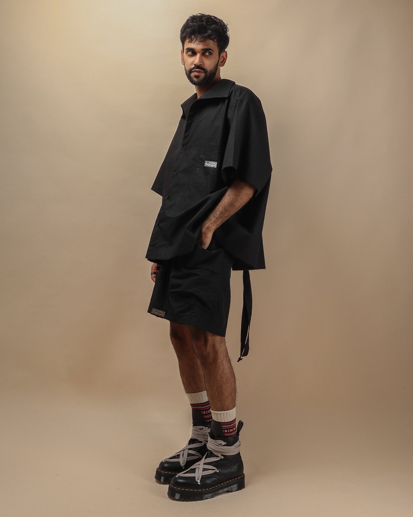 Poplin Villain Collar - Black - GARUDA