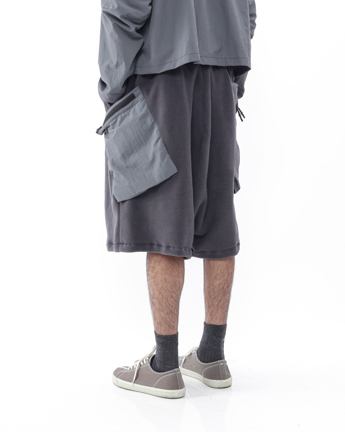 Fleece Cargo Sweatshorts - Grey