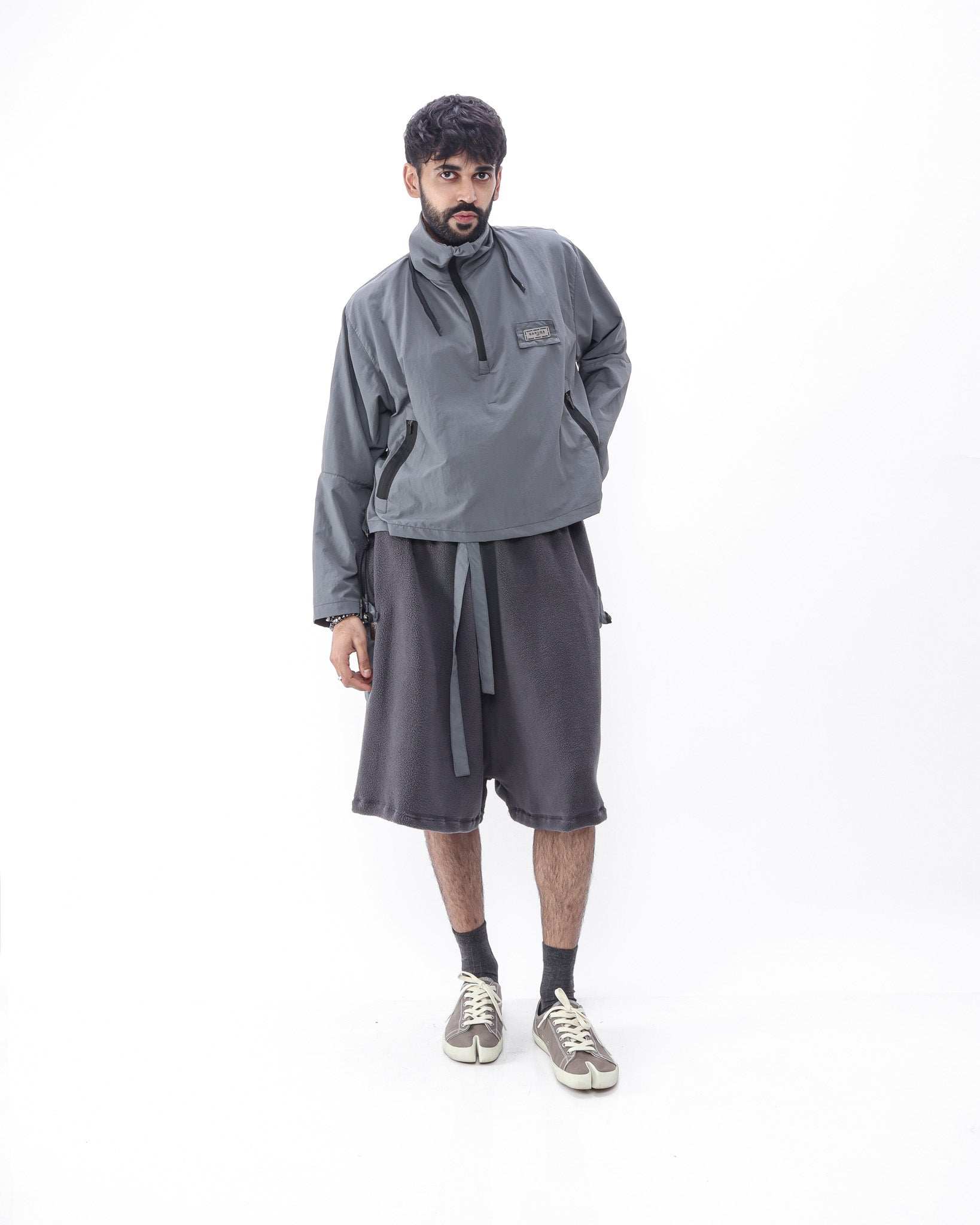 Fleece Cargo Sweatshorts - Grey