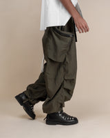 Polyester Parachute Pants - Olive