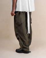 Polyester Parachute Pants - Olive