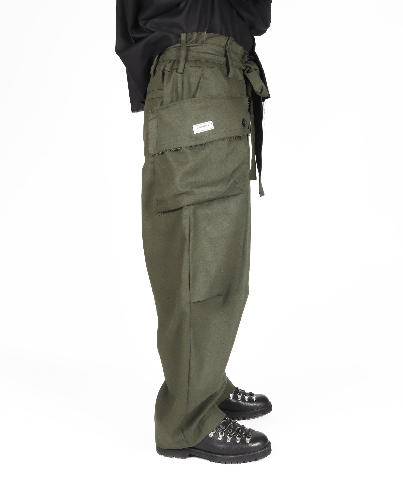 Cotton Cargo Pants - Olive