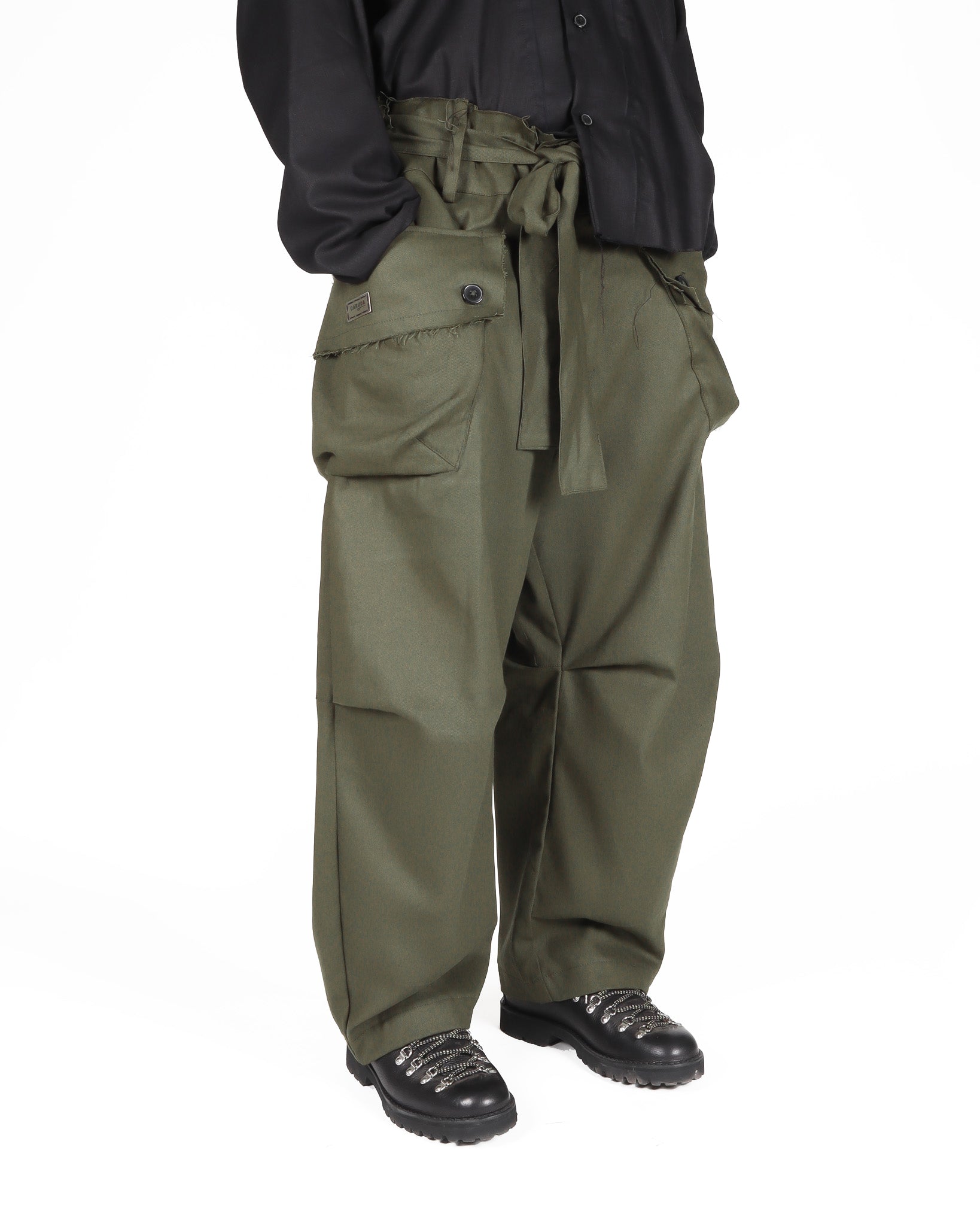 Cotton Cargo Pants - Olive