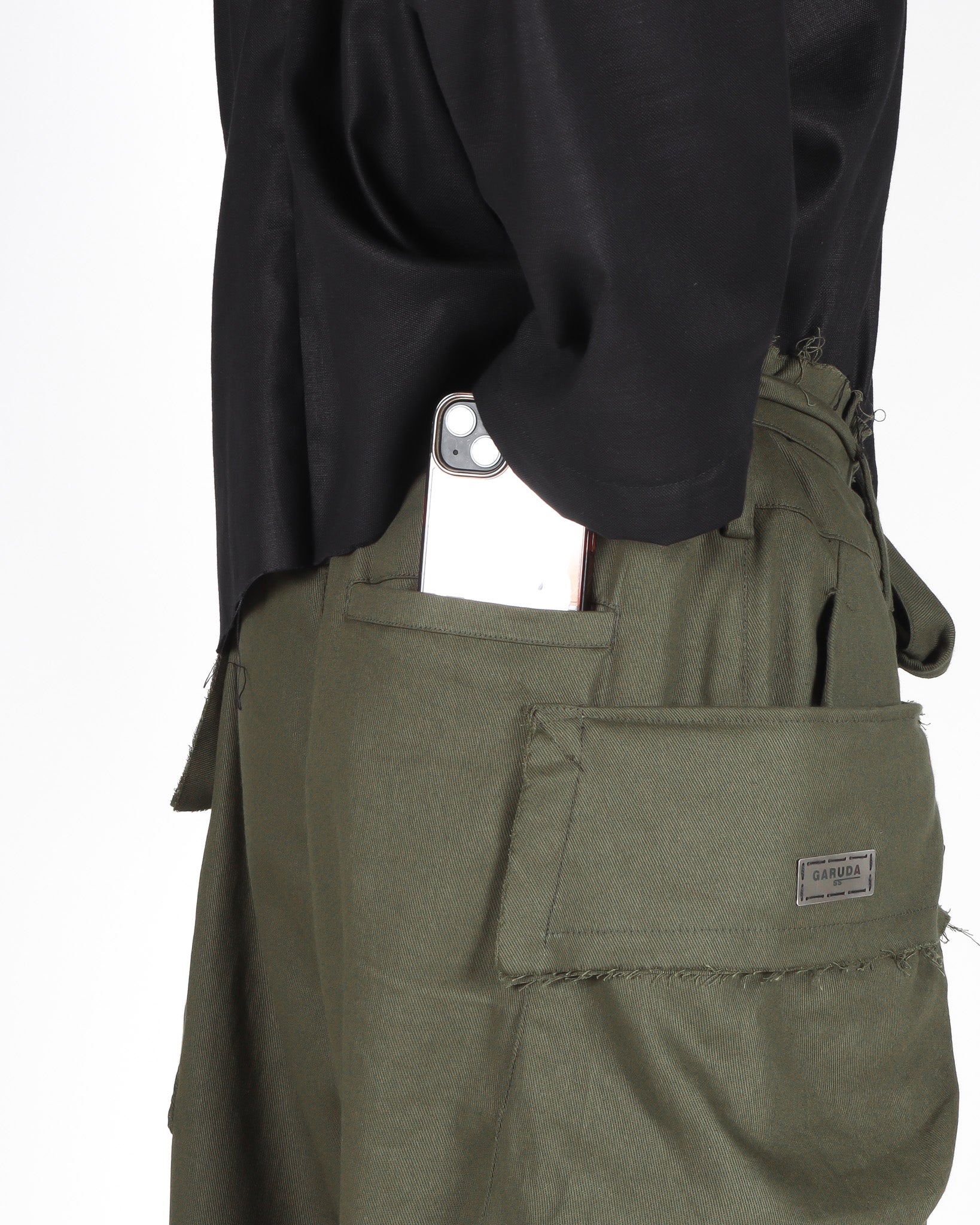 Cotton Cargo Pants - Olive