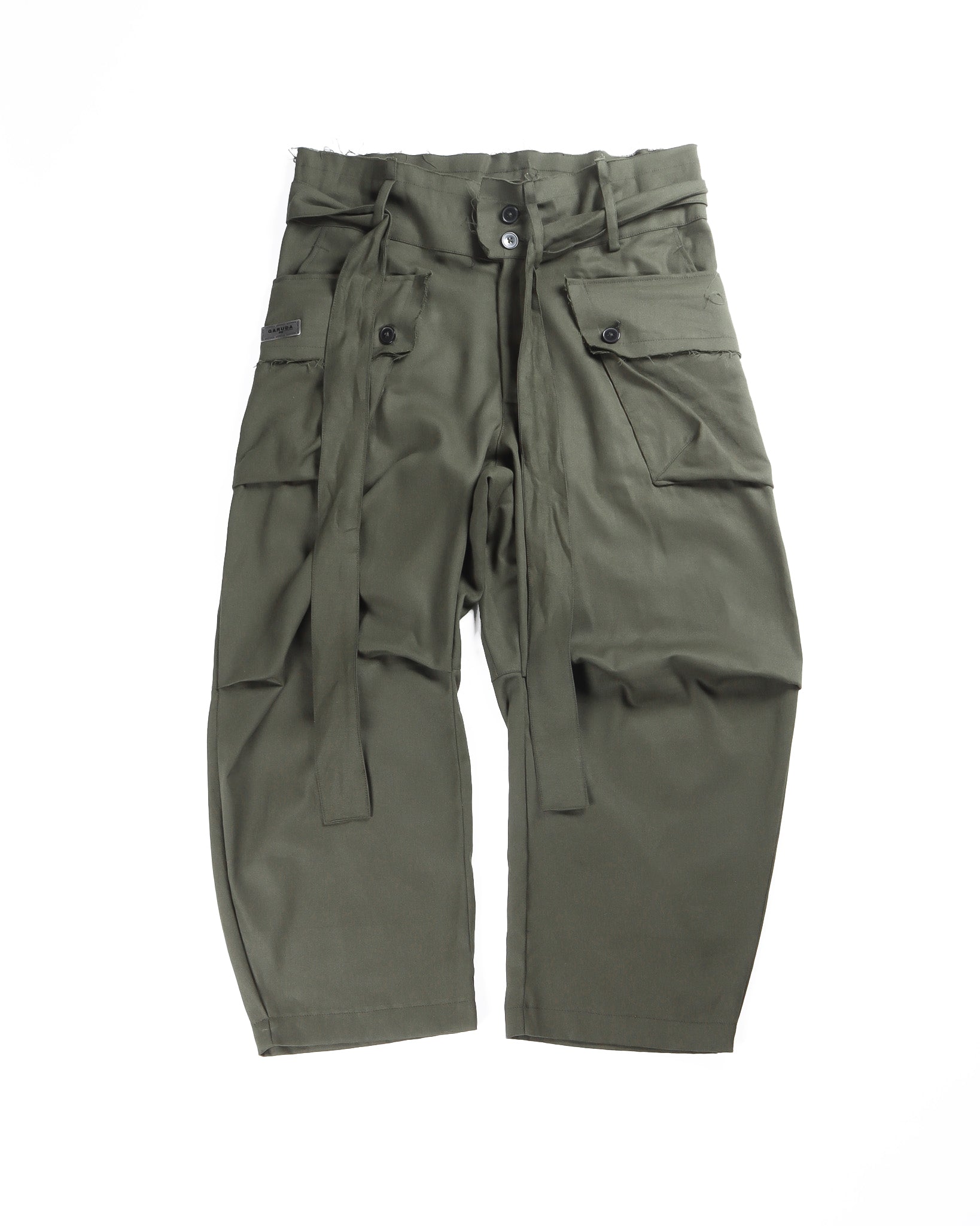 Cotton Cargo Pants - Olive