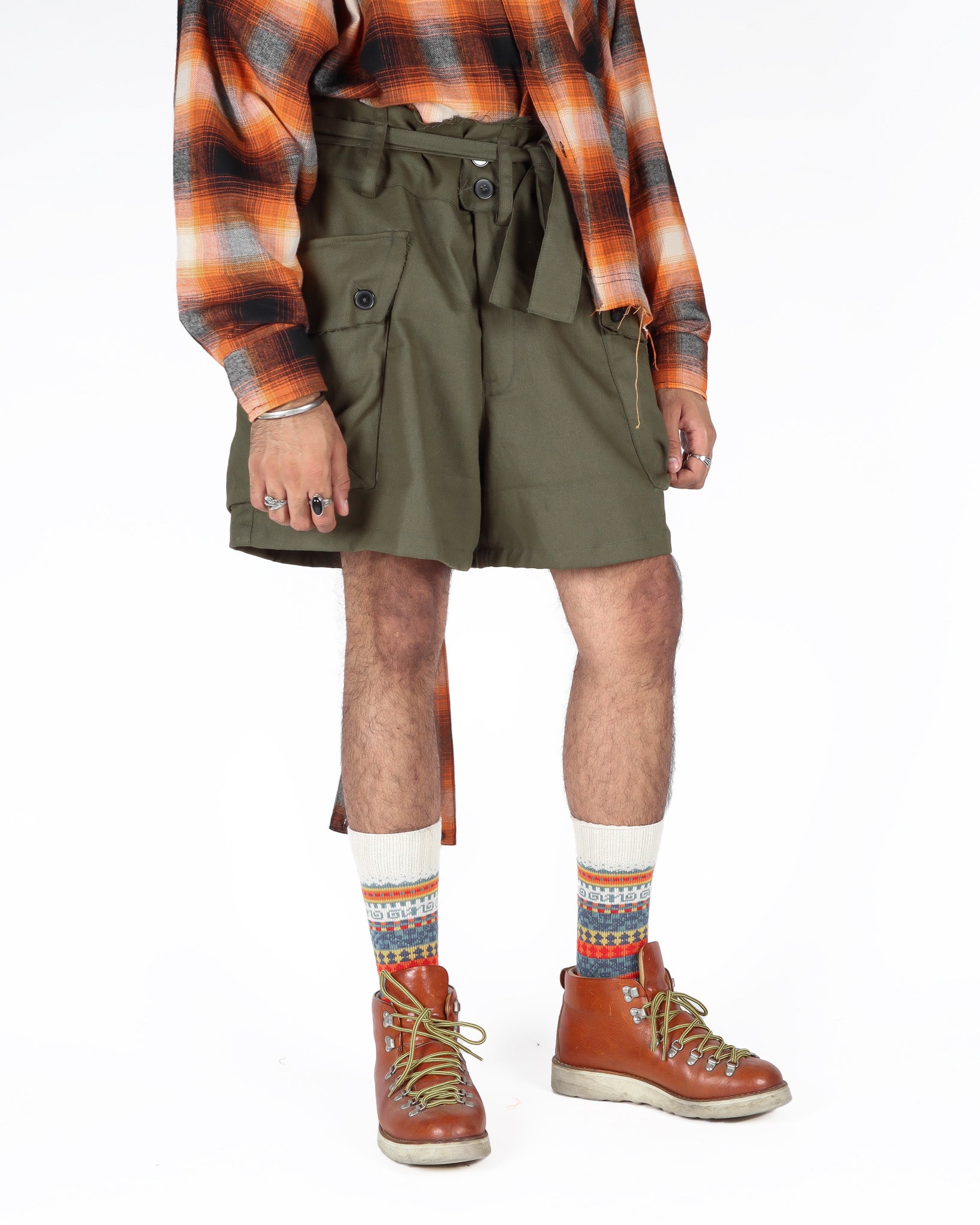 Cotton Cargo Shorts - Olive