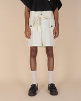 Canvas Cargo Shorts - Eggshell