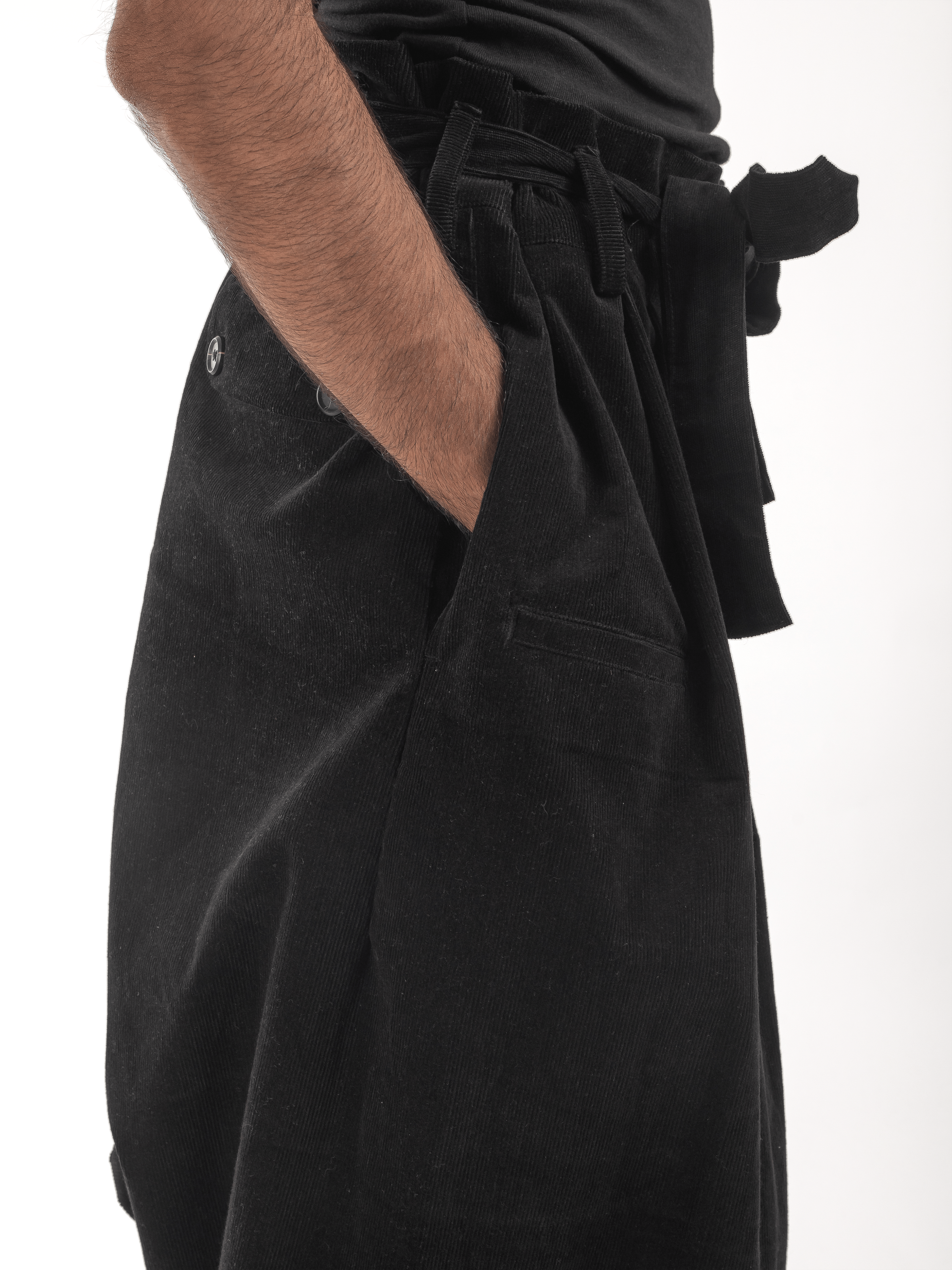 CORDUROY DROP CROTCH TROUSER