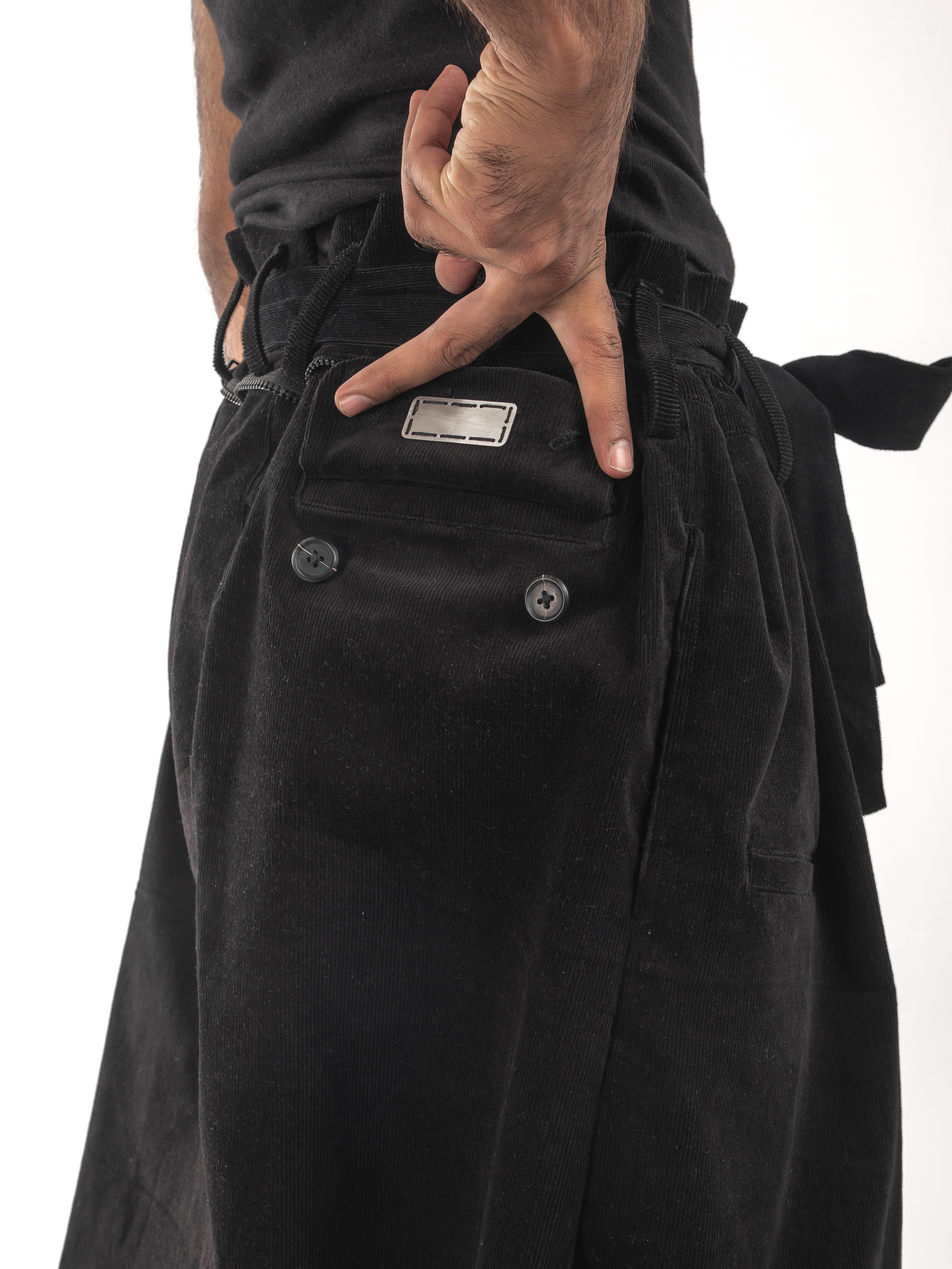 CORDUROY DROP CROTCH TROUSER