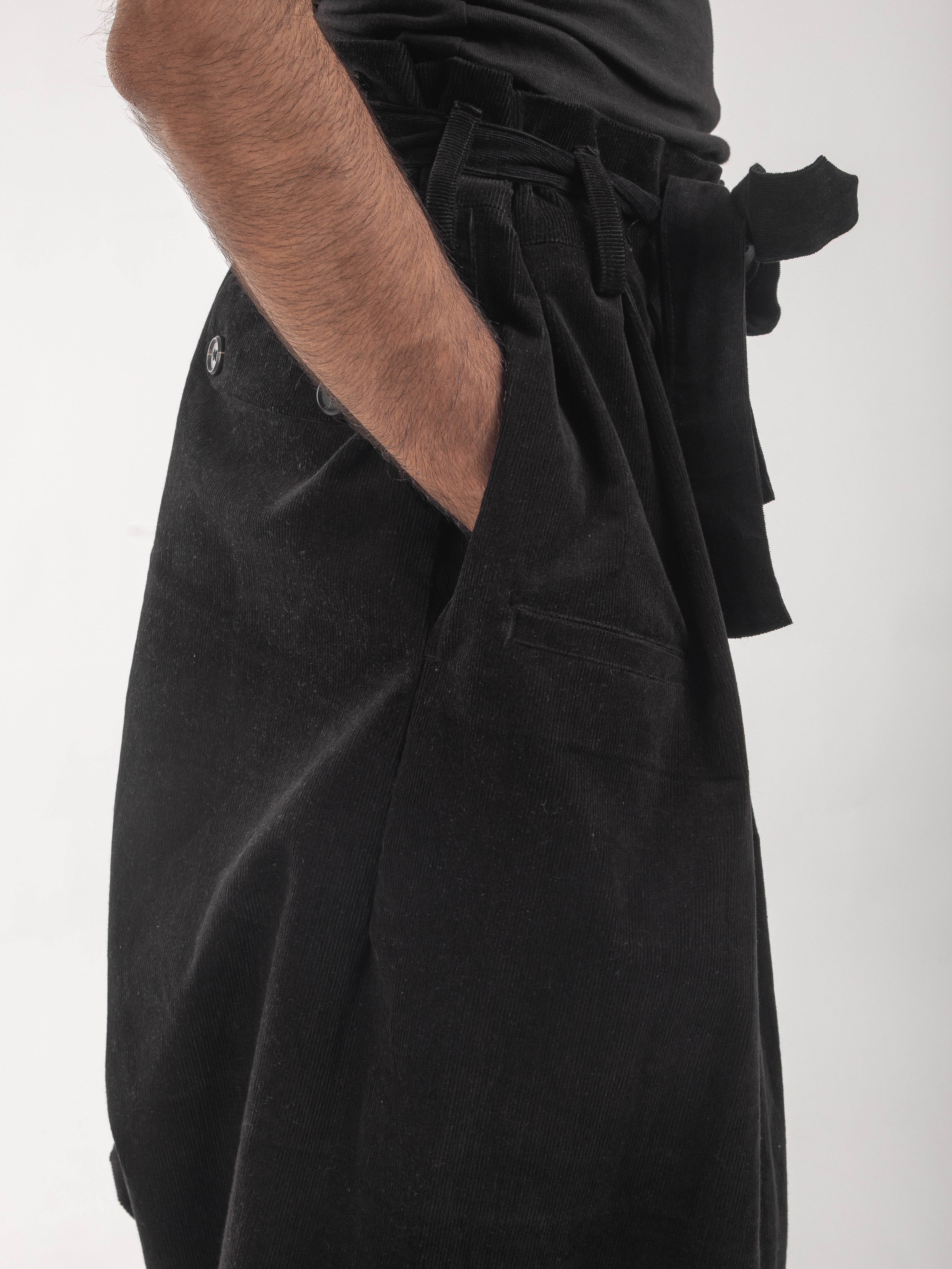 CORDUROY DROP CROTCH TROUSER