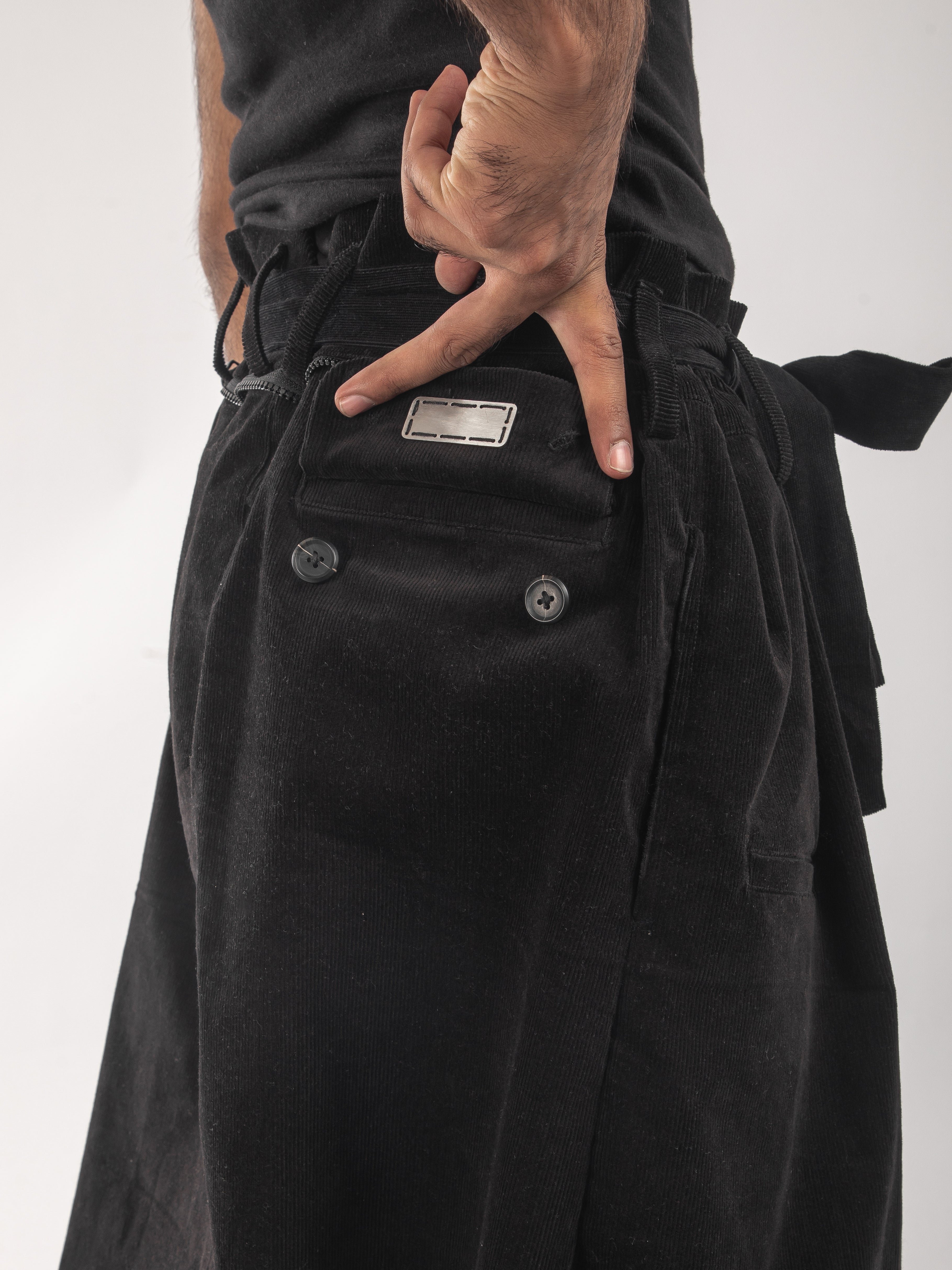 CORDUROY DROP CROTCH TROUSER