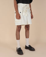 Canvas Cargo Shorts - Eggshell - GARUDA