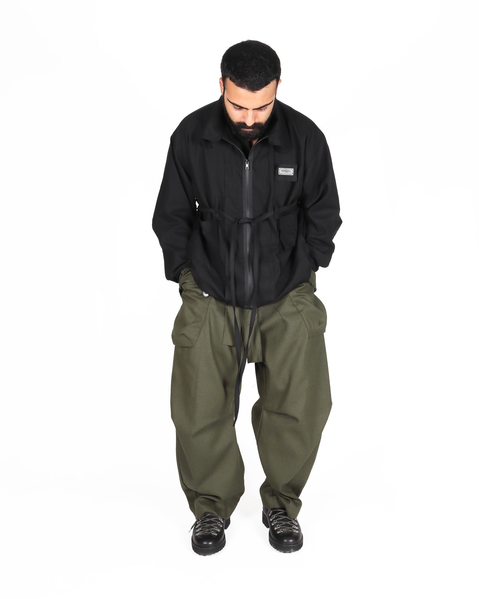 Cotton Cargo Pants - Olive - GARUDA