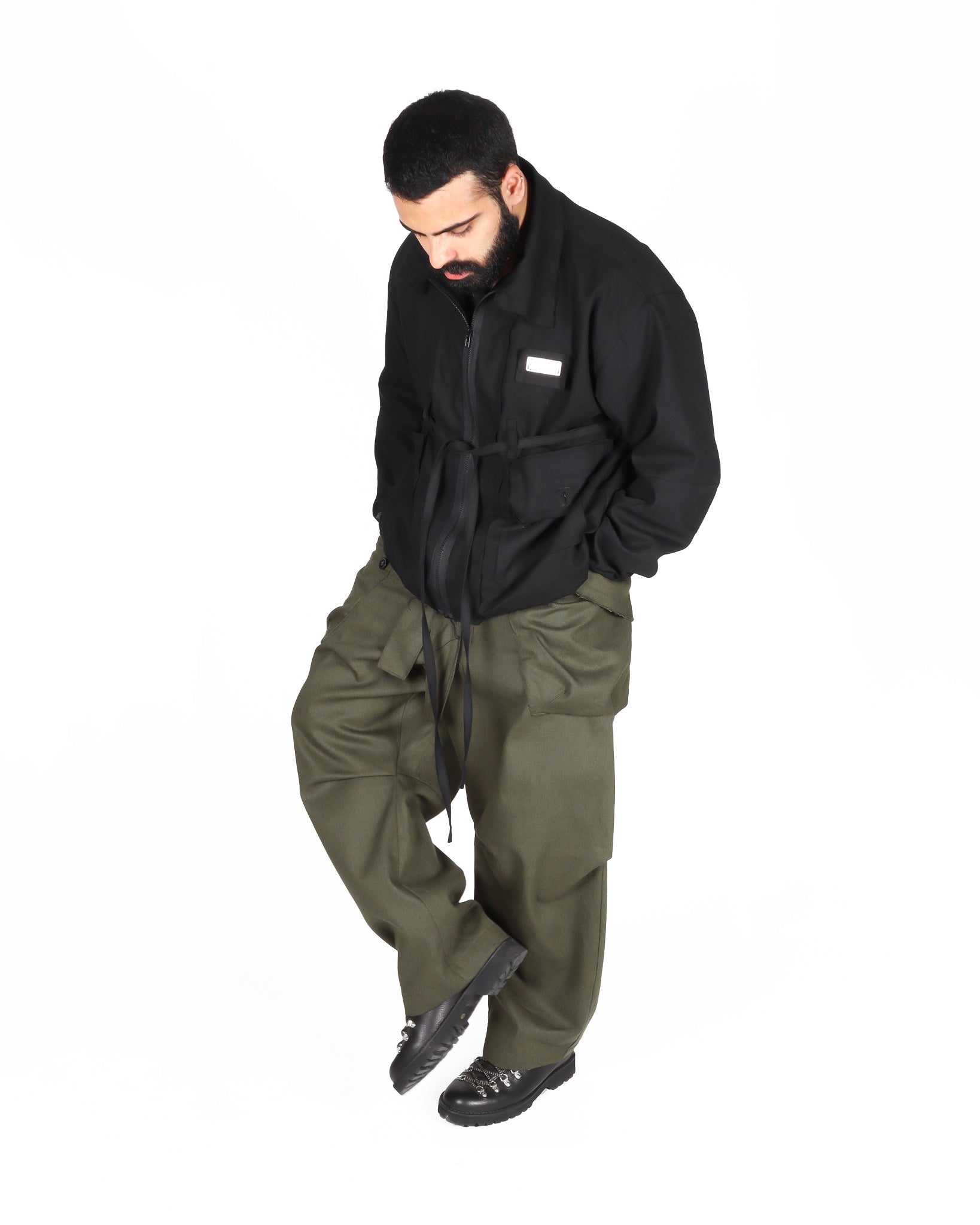 Cotton Cargo Pants - Olive - GARUDA