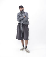 Fleece Cargo Sweatshorts - Grey - GARUDA