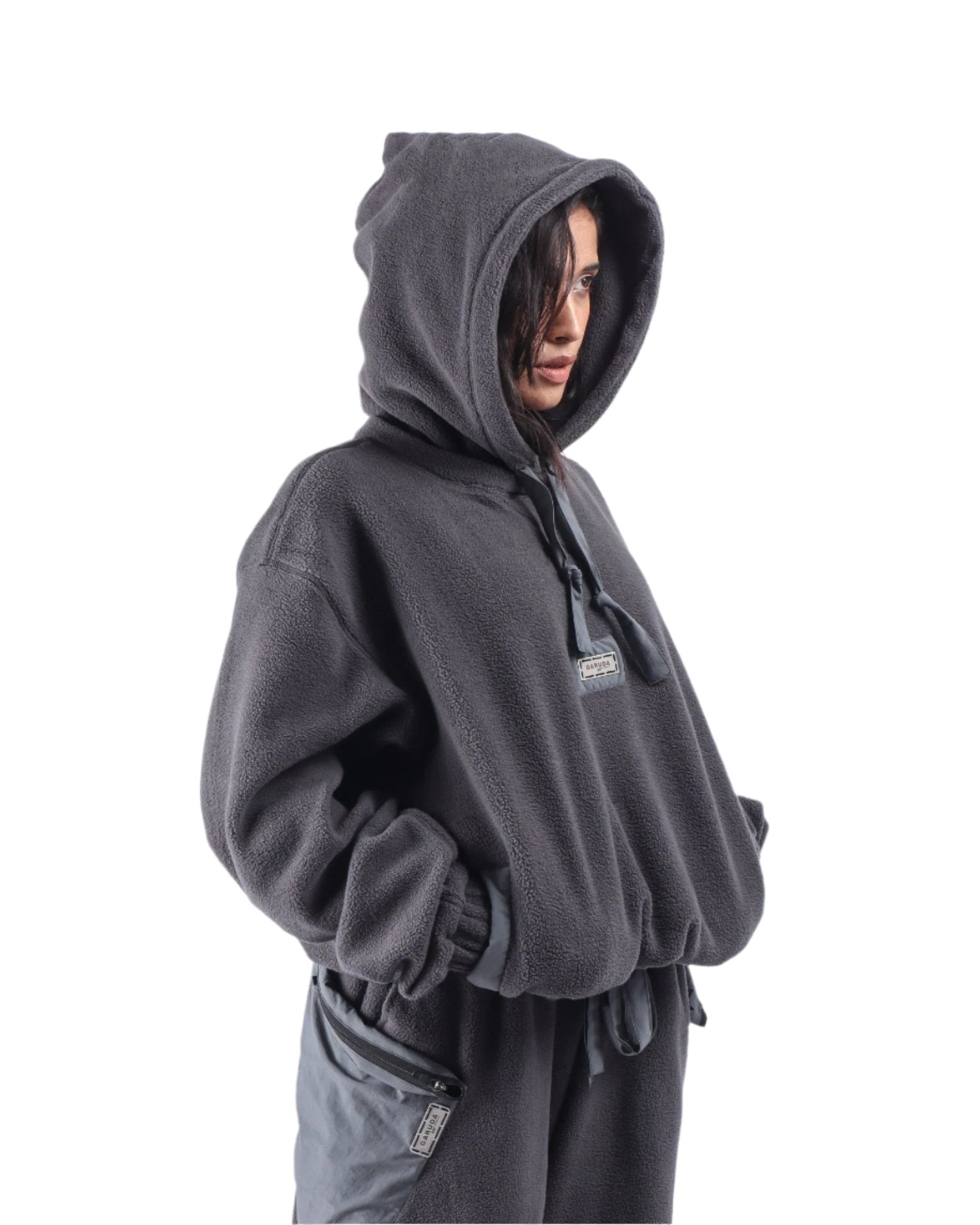 Fleece Hoodie - Grey - GARUDA