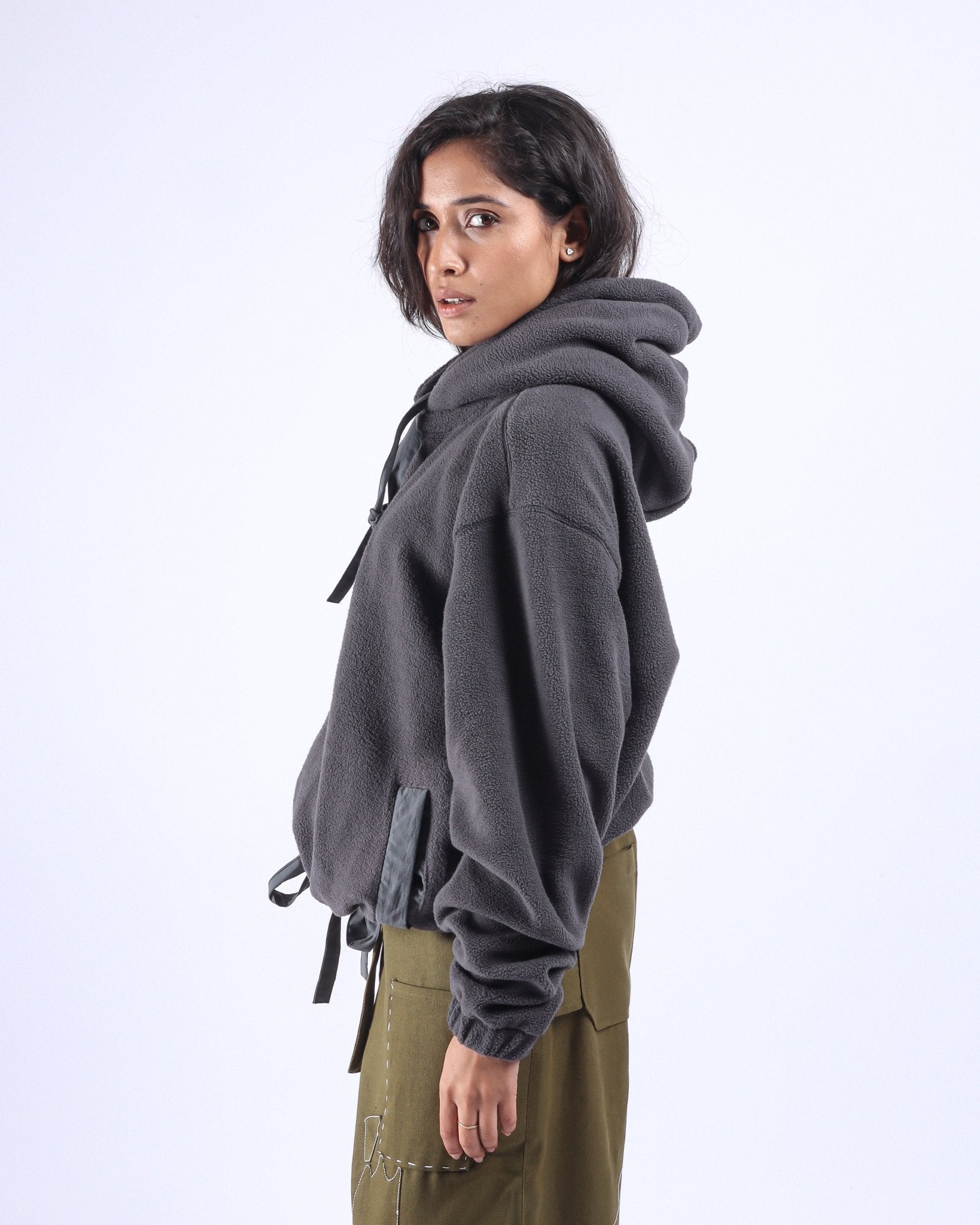 Fleece Hoodie - Grey - GARUDA