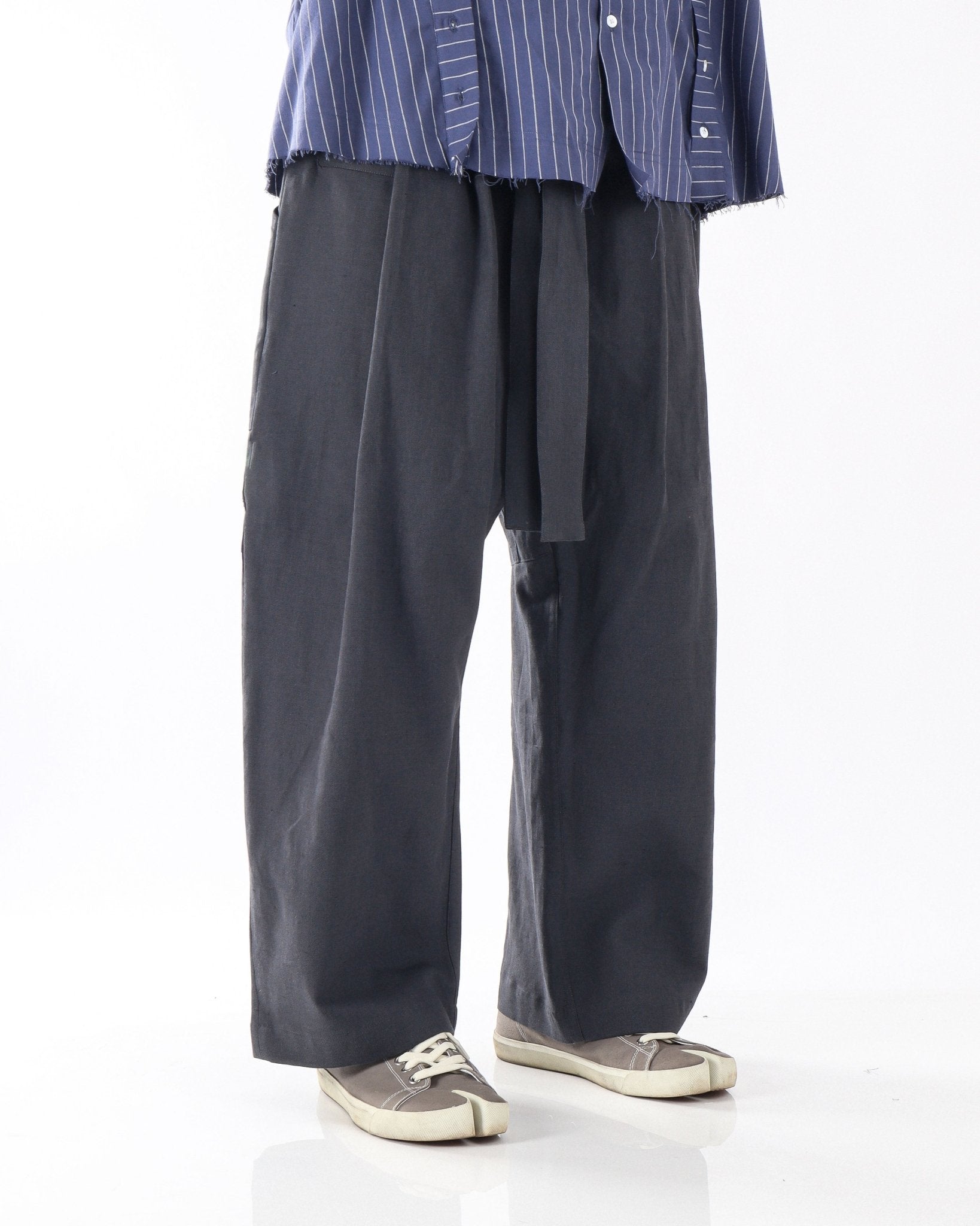 Masters Pants - Grey Cotton Linen - GARUDA