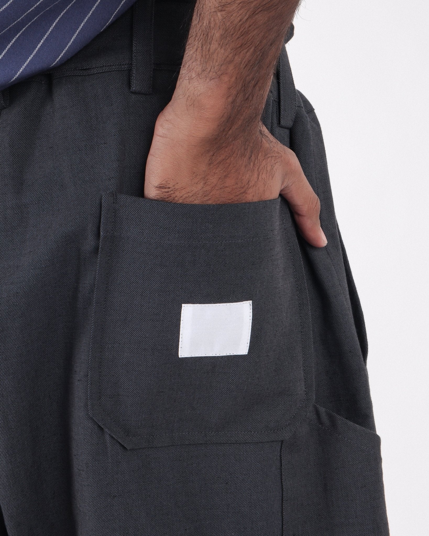 Masters Pants - Grey Cotton Linen - GARUDA