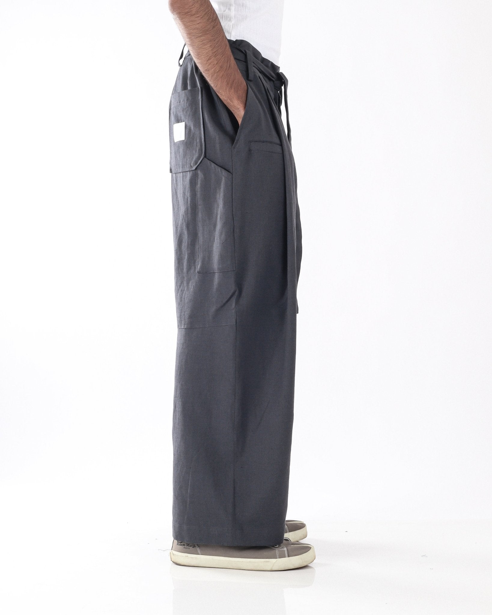 Masters Pants - Grey Cotton Linen - GARUDA