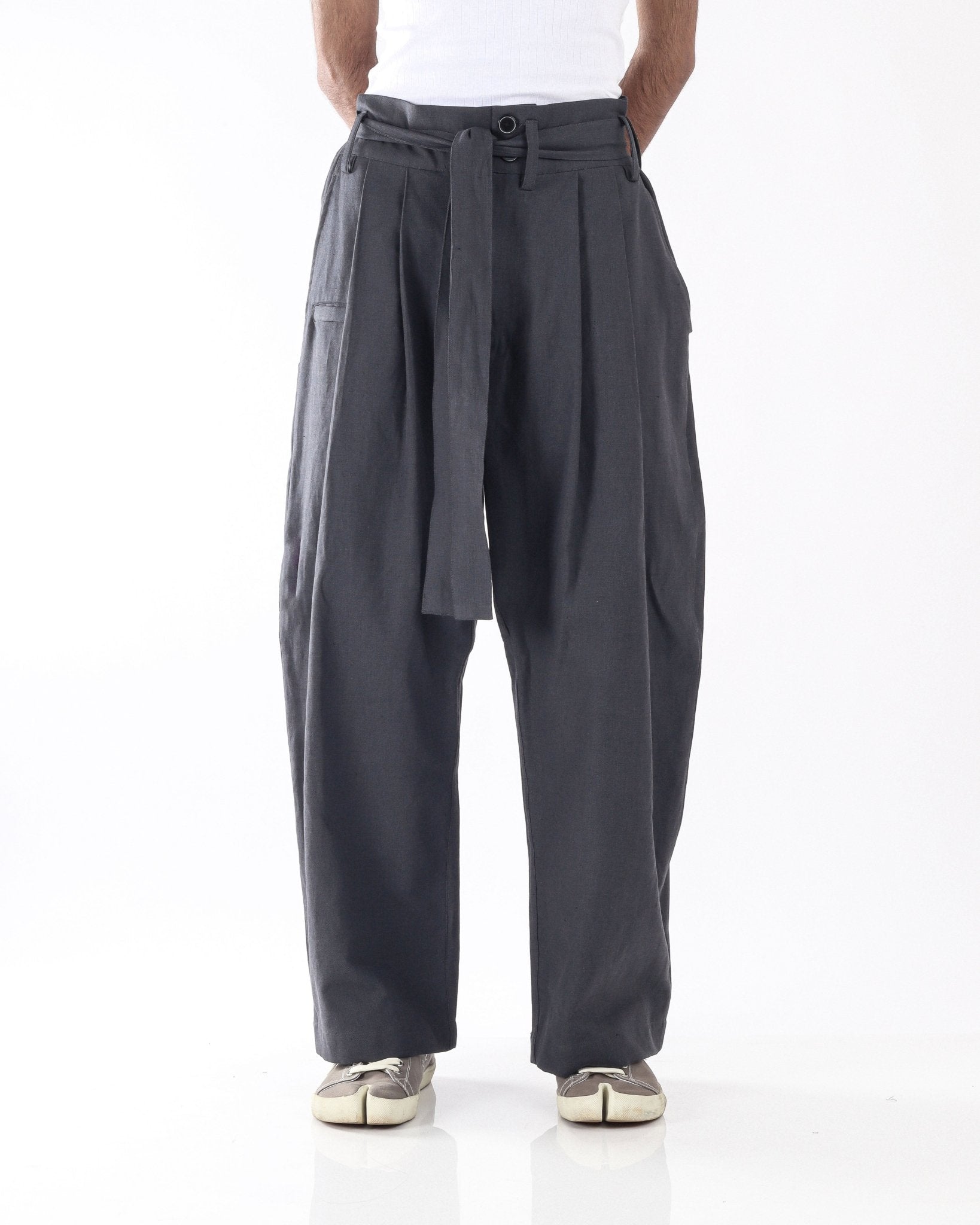 Masters Pants - Grey Cotton Linen - GARUDA