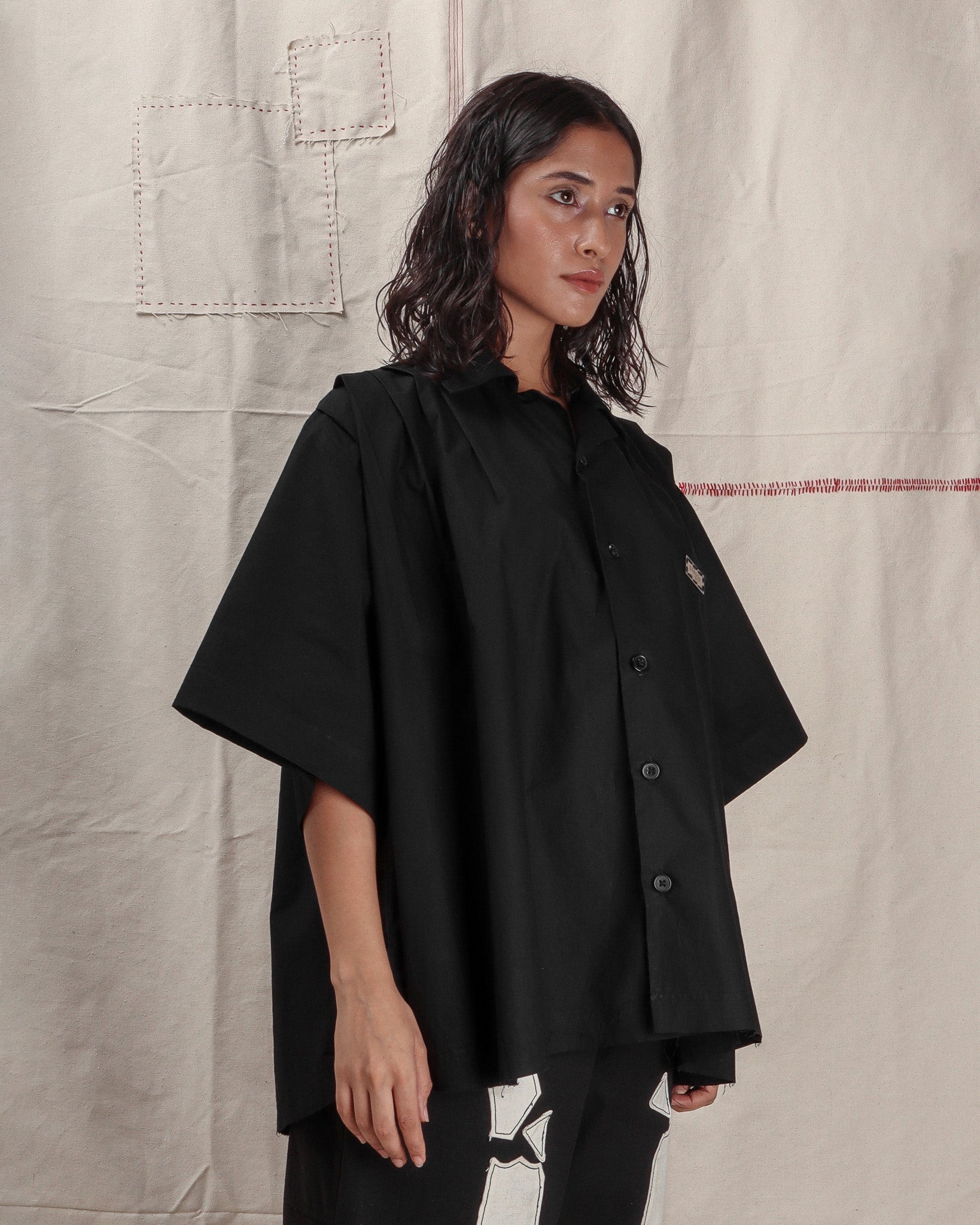 PLEATED SHOULDER SHIRT - GARUDA