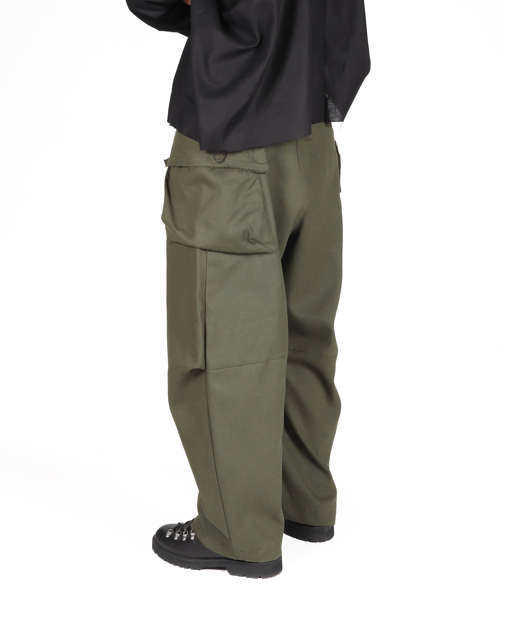 Cotton Cargo Pants - Olive