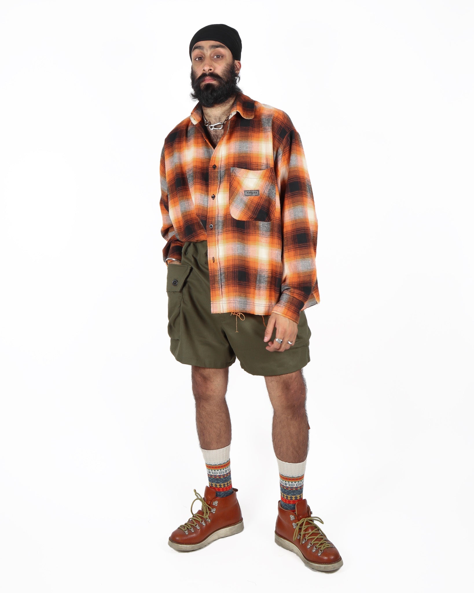 Cargo shorts and flannel sale