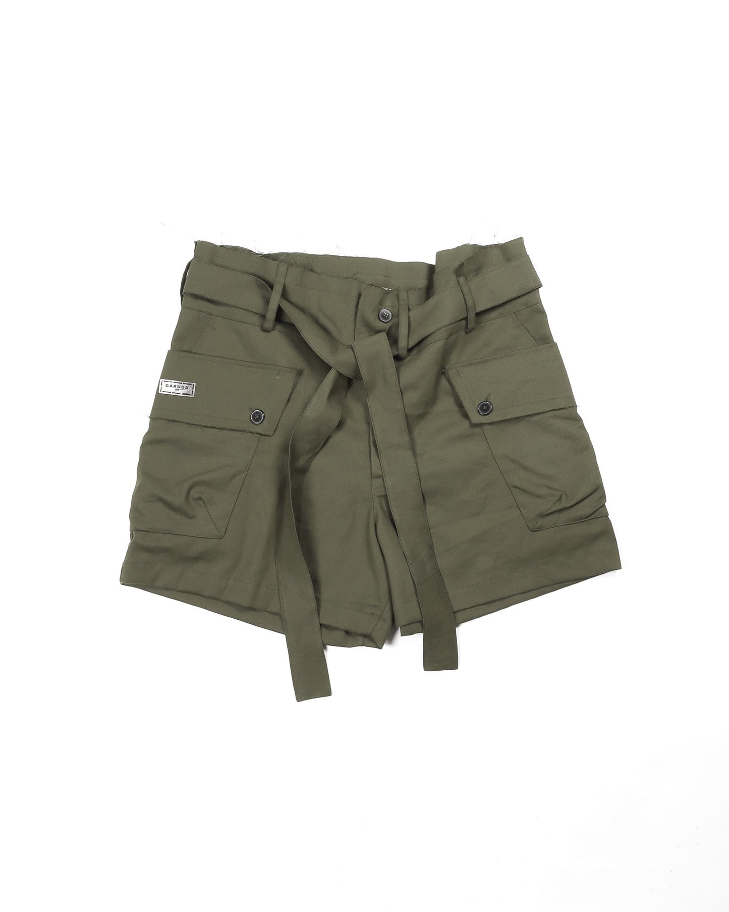 Cotton Cargo Shorts - Olive - GARUDA