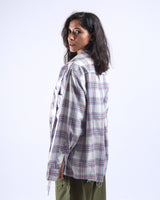 Cotton Flannel Shirt V2 - Egg/Red/Blue - GARUDA