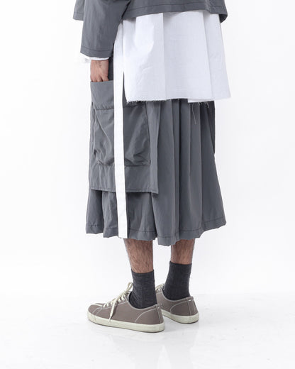 Polyester Cargo Skirt - Grey - GARUDA